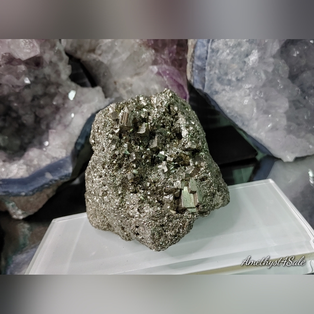Peru Pyrite Gold Crystal Cluster